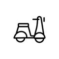 Moped icon vector. Isolated contour symbol illustration Royalty Free Stock Photo
