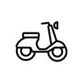 Moped icon vector. Isolated contour symbol illustration Royalty Free Stock Photo