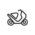 Moped icon vector. Isolated contour symbol illustration Royalty Free Stock Photo