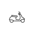 Moped, scooter line icon