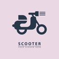 Moped scooter simple logo