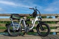 Moped Style Electric Bike with river in background