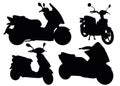 Mopeds in a set. Mototechnics