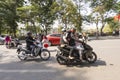 Mopeds on the street in Hanoi, Vietnam
