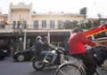 Mopeds on the street in Hanoi, Vietnam