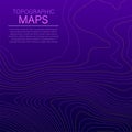 Mopographic map. The stylized height of the topographic contour in lines and contours. Vector illustration Royalty Free Stock Photo