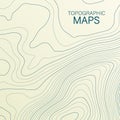 Mopographic map. The stylized height of the topographic contour in lines and contours. Vector stock illustration Royalty Free Stock Photo