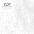 Mopographic map. The stylized height of the topographic contour in lines and contours. Vector stock illustration Royalty Free Stock Photo