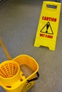 Mopping floor warning sign