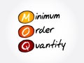MOQ - Minimum Order Quantity acronym