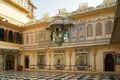 The Mor Chowk or peacock square is integrated into the inner courtyard of the City Palace of Udaipur. Royalty Free Stock Photo