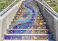 Golden gate heights mosaic stairway, Tiled Steps Royalty Free Stock Photo