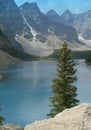 Moraine Lake and mountains, Alberta, Canada Royalty Free Stock Photo