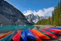 Moraine Lake in Banff National Park, Alberta, Canada Royalty Free Stock Photo