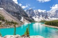 Moraine lake in Banff National Park, Canadian Rockies, Canada. Royalty Free Stock Photo