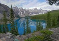 Moraine Lake in Banff National Park Royalty Free Stock Photo
