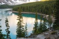 Moraine lake and forests