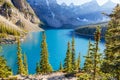 Moraine Lake, Lake Louise, Banff National Park, Alberta, Canada Royalty Free Stock Photo