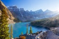 Moraine Lake, Lake Louise, Banff National Park, Alberta, Canada Royalty Free Stock Photo