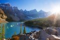 Moraine Lake, Lake Louise, Banff National Park, Alberta, Canada Royalty Free Stock Photo