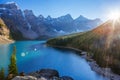 Moraine Lake, Lake Louise, Banff National Park, Alberta, Canada Royalty Free Stock Photo