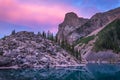 Moraine Lake Rockpile after Sunset