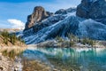 Moraine Lake Rockpile Trail in autumn sunny day morning. Banff National Park, Alberta, Canada. Royalty Free Stock Photo