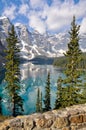 Moraine Lake, Rocky Mountains Royalty Free Stock Photo