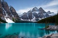 Moraine lake in the rocky mountains, alberta, canada sumer day in the canada Royalty Free Stock Photo