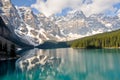 Moraine Lake, Rocky Mountains, Canada Royalty Free Stock Photo