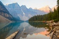 Moraine Lake during the Sunrise,  Banff national park, Alberta, Canada Royalty Free Stock Photo