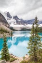 Moraine Lake and Valley of the Ten Peaks in Banff National Park Royalty Free Stock Photo