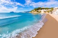 Moraira playa El Portet beach in Alicante Royalty Free Stock Photo