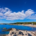 Moraira Playa la Ampolla beach in Alicante Spain Royalty Free Stock Photo