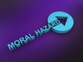 moral hazard word on purple