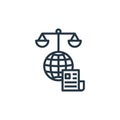 moral icon vector from detecting fake news concept. Thin line illustration of moral editable stroke. moral linear sign for use on