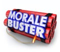 Morale Buster Dynamite Bomb Bad Motivation Discouragement Royalty Free Stock Photo