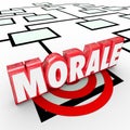 Morale 3d Word Organiztion Chart Improve Employee Workforce Attitude