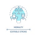 Morality blue concept icon