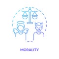 Morality blue gradient concept icon Royalty Free Stock Photo