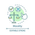 Morality concept icon