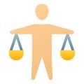 Morality fair ethical balance single isolated icon with smooth style Royalty Free Stock Photo