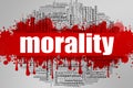 Morality word cloud Royalty Free Stock Photo