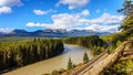 Morant's Curve in the Bow River in the Fall in Banff National Park Royalty Free Stock Photo