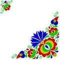 Moravian folk ornament Royalty Free Stock Photo