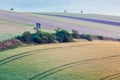 Moravian rolling landscape with hunting tower