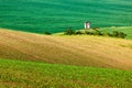 Moravian rolling landscape with hunting tower