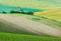 Moravian rolling landscape with hunting tower