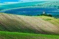 Moravian rolling landscape with hunting tower