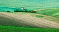 Moravian rolling landscape with hunting tower